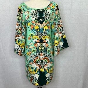 PINK OWL Woman’s Mini Dress Multi color Floral Sz M